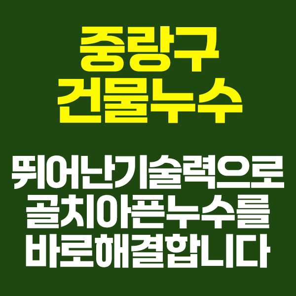 중랑구못찾는누수